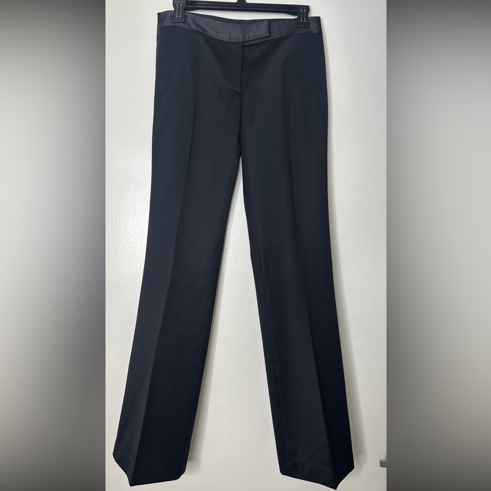 J. Crew Black Trousers with Red Trim